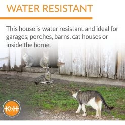 K&H Pet Products Outdoor Heated Kitty House Cat Shelter -Cat Products Store 100537 PT3. AC SS1800 V1637624895