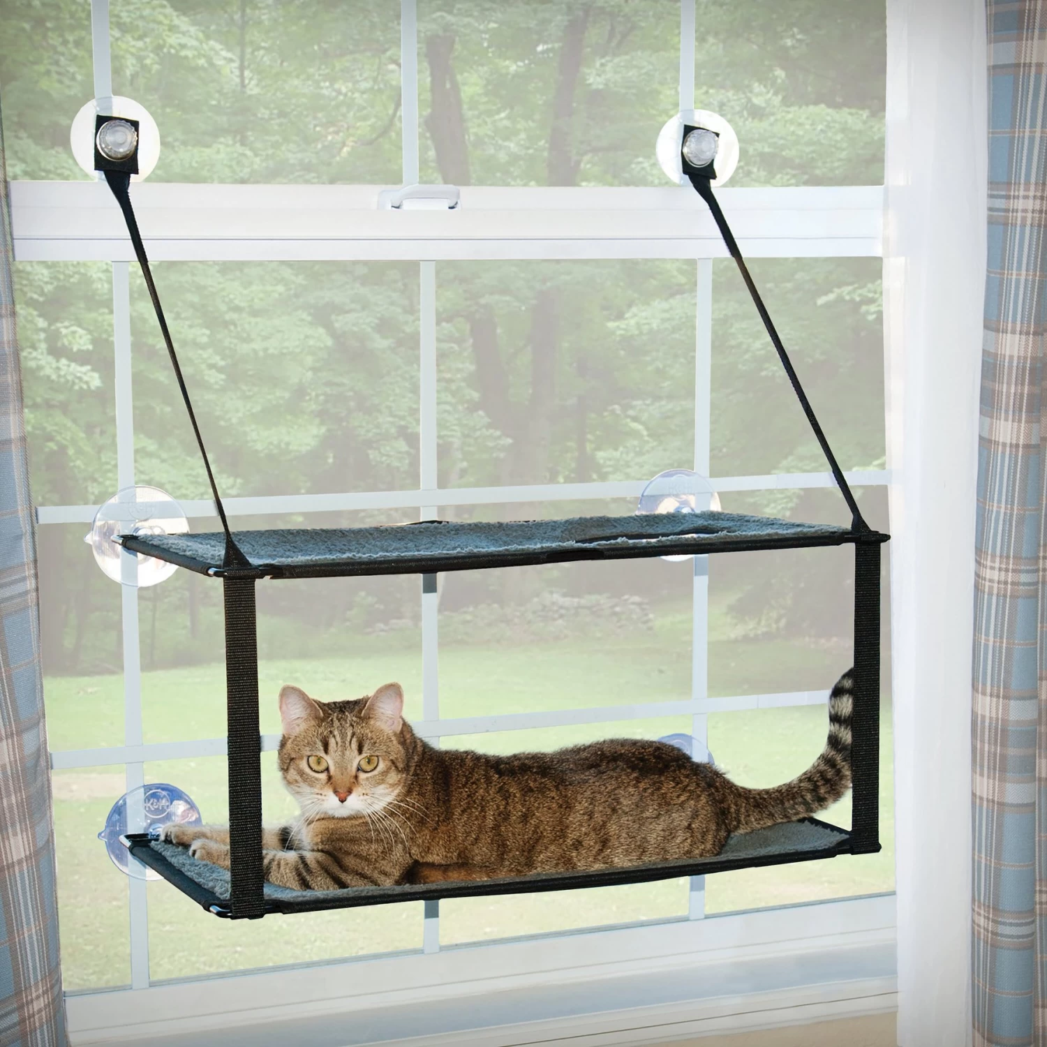 K&H Pet Products EZ Mount Double Stack Kitty Sill Cat Window Perch 3 K&H Pet Products EZ Mount Double Stack Kitty Sill Cat Window Perch