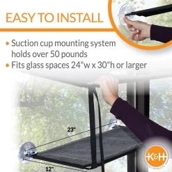 K&H Pet Products EZ Mount Double Stack Kitty Sill Cat Window Perch 12 K&H Pet Products EZ Mount Double Stack Kitty Sill Cat Window Perch -Cat Products Store 100553 PT1. AC SS1800 V1630731414