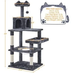 Yaheetech Multi-Level 55-in Cat Tree & Condo -Cat Products Store 1033022 PT2. AC SS1800 V1702673564