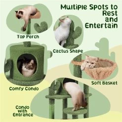 Yaheetech Cactus 53-in Sisal Cat Tree -Cat Products Store 1033038 PT3. AC SS1800 V1702673563