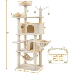 Yaheetech Multi-Level 67-in Cat Tree -Cat Products Store 1033102 PT2. AC SS1800 V1702673622