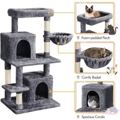 Yaheetech 46.5-in Plush Cat Tree & Condo -Cat Products Store 1036310 PT3. AC SS1800 V1703798769