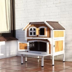 TRIXIE 2-Story Cottage Outdoor Wooden Cat House -Cat Products Store 118986 PT5. AC SS1800 V1492200744