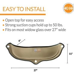 K&H Pet Products EZ Mount Kitty Sill Cat Window Perch -Cat Products Store 121177 PT1. AC SS1800 V1630734725