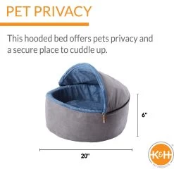 K&H Pet Products Self-Warming Hooded Cat Bed -Cat Products Store 121182 PT2. AC SS1800 V1694454178