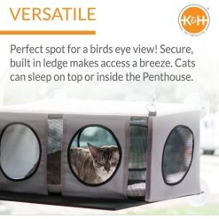 K&H Pet Products EZ Mount Penthouse Cat Window Perch -Cat Products Store 121329 PT1. AC SS1800 V1630732631