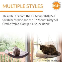 K&H Pet Products EZ Mount Window Scratcher Kitty Sill Refill -Cat Products Store 121333 PT2. AC SS1800 V1637628759