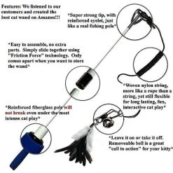 Pet Fit For Life 4 Piece Dual Rod Wand Cat Toy -Cat Products Store 123822 PT6. AC SS1800 V1589320852