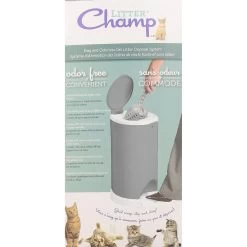 Litter Champ Premium Odor-Free Cat Litter Waste Disposal System, Grey -Cat Products Store 127916 PT1. AC SS1800 V1522101796