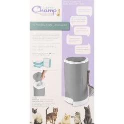 Litter Champ Premium Odor-Free Cat Litter Waste Disposal System, Grey -Cat Products Store 127916 PT2. AC SS1800 V1522101794