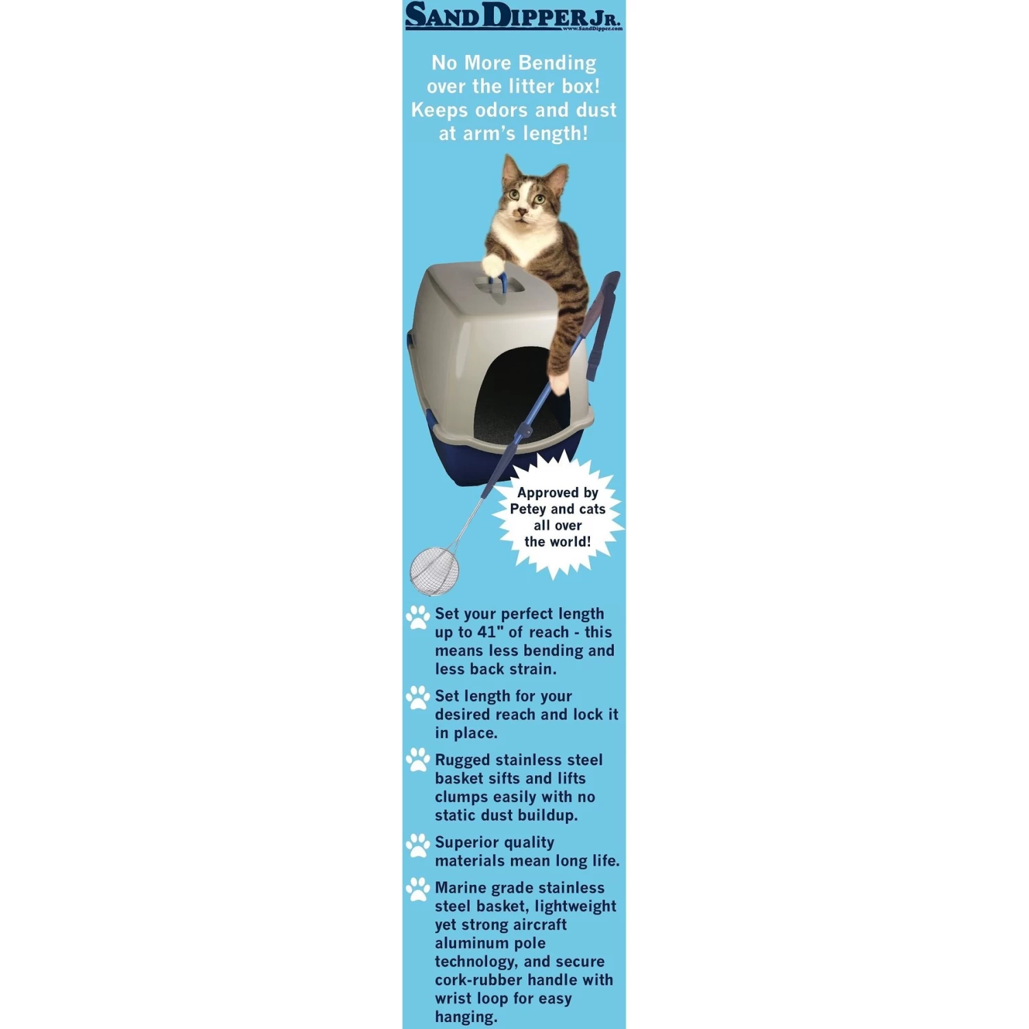 Sand Dipper Jr Adjustable Cat Litter Scooper 9 Sand Dipper Jr Adjustable Cat Litter Scooper - Image 7