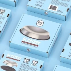Dr. Catsby's Whisker Relief Non-Skid Stainless Steel Cat Bowl, 1.5-cup -Cat Products Store 138506 PT5. AC SS1800 V1559923399