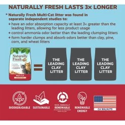 Naturally Fresh Multi-Cat Unscented Clumping Walnut Cat Litter 14 Naturally Fresh Multi-Cat Unscented Clumping Walnut Cat Litter -Cat Products Store 144725 PT7. AC SS1800 V1595963021