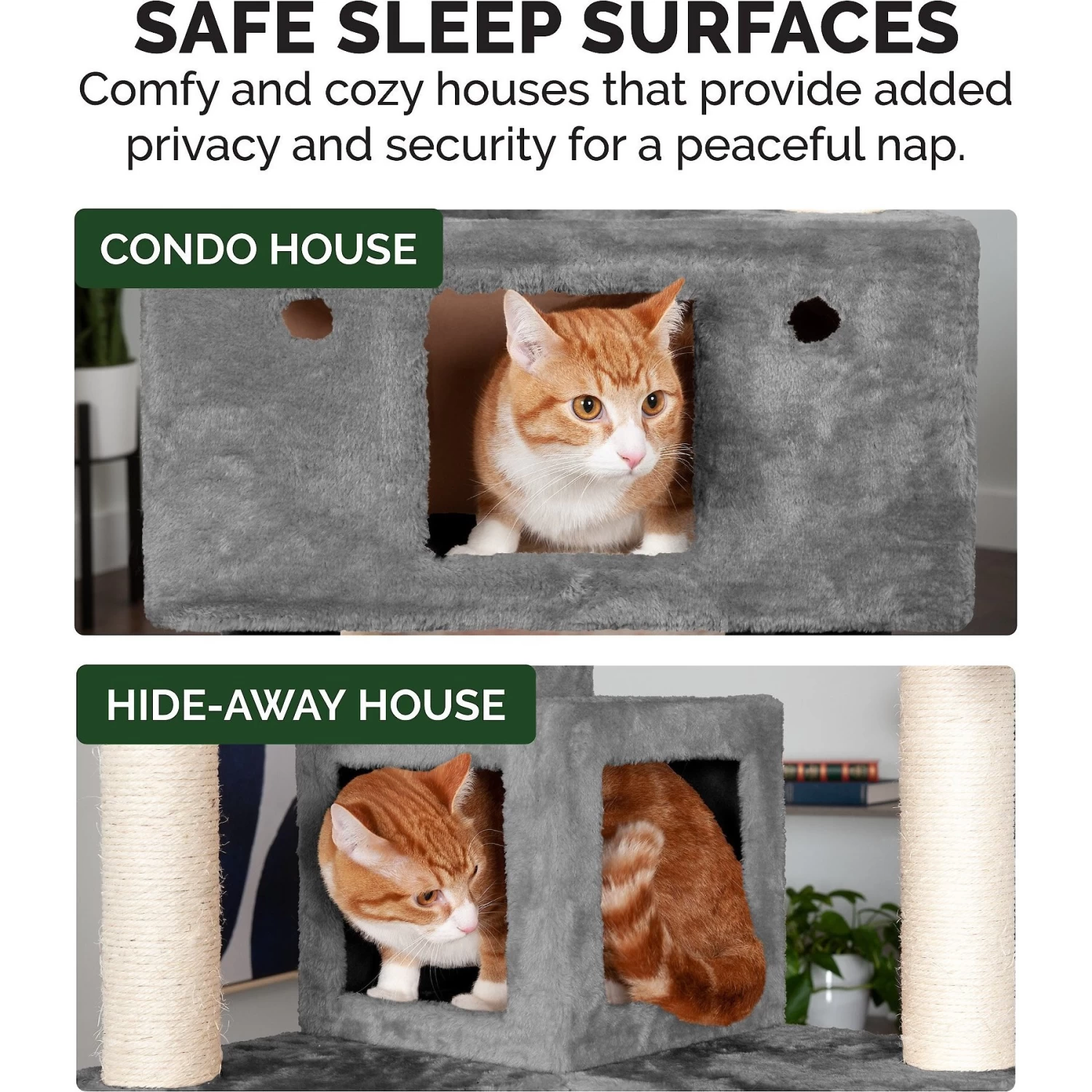 Tiger Tough Double Decker Playground 69.3-in Faux Fur Cat Tree & Condo 7 Tiger Tough Double Decker Playground 69.3-in Faux Fur Cat Tree & Condo - Image 6