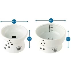 Necoichi Ceramic Elevated Cat Food & Water Bowl Set -Cat Products Store 154902 PT3. AC SS1800 V1542038813