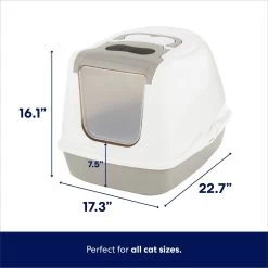 Frisco Flip Top Hooded Cat Litter Box, Gray, Large, 22-in -Cat Products Store 155654 PT1. AC SS1800 V1675279579