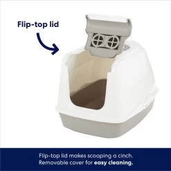 Frisco Flip Top Hooded Cat Litter Box, Gray, Large, 22-in -Cat Products Store 155654 PT3. AC SS1800 V1675279989