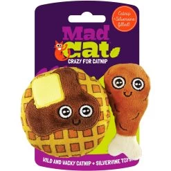 Mad Cat Chicken N' Waffles Catnip & Silvervine Cat Toy -Cat Products Store 157312 PT7. AC SS1800 V1546534604