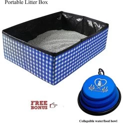 Pet Fit For Life Collapsible Portable Litter Box With Collapsible Bowl -Cat Products Store 159018 PT1. AC SS1800 V1565285083