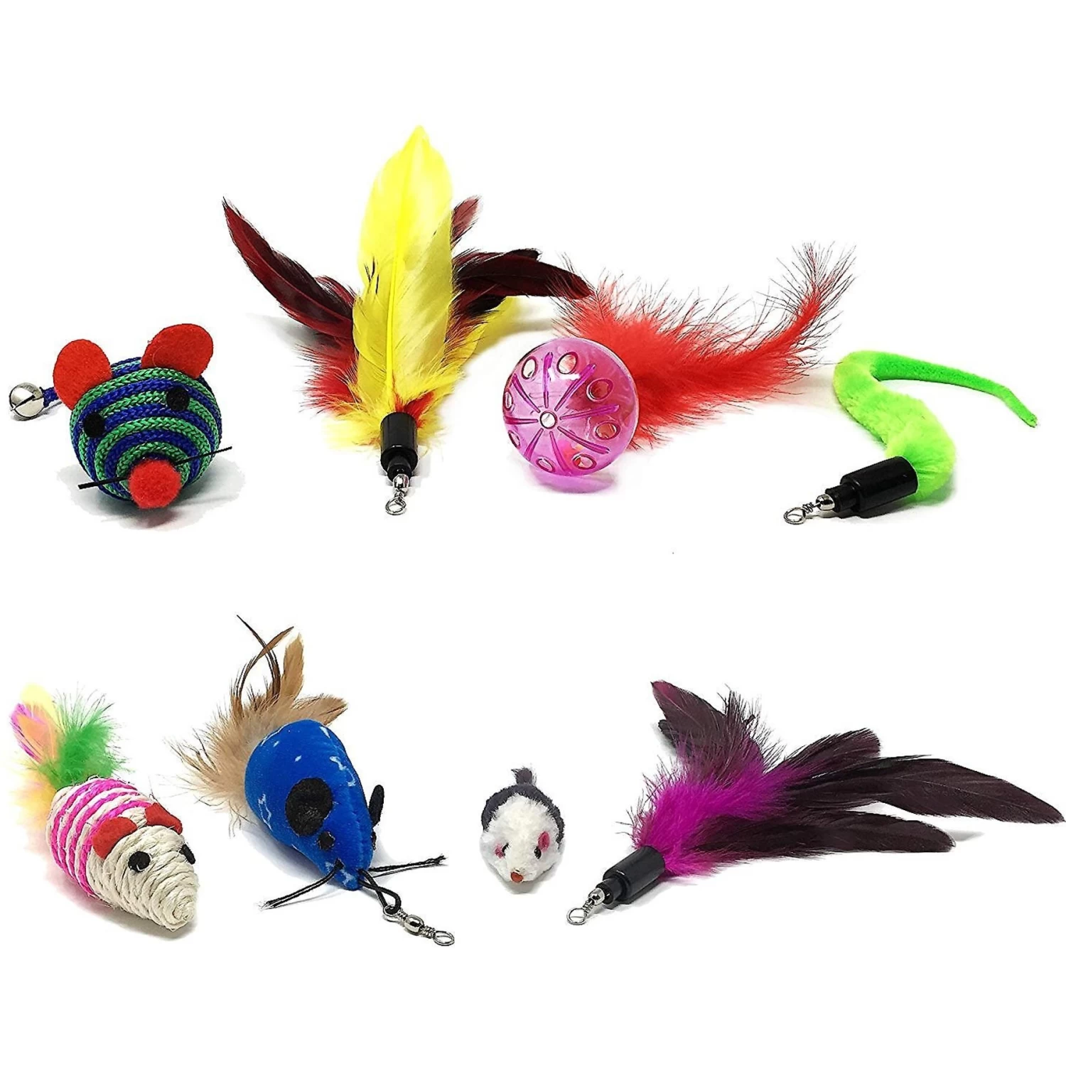 Pet Fit For Life Interactive Wand Teaser, Toys & Storage Bag 8 Piece Bundle Cat Toy 9 Pet Fit For Life Interactive Wand Teaser, Toys & Storage Bag 8 Piece Bundle Cat Toy - Image 7