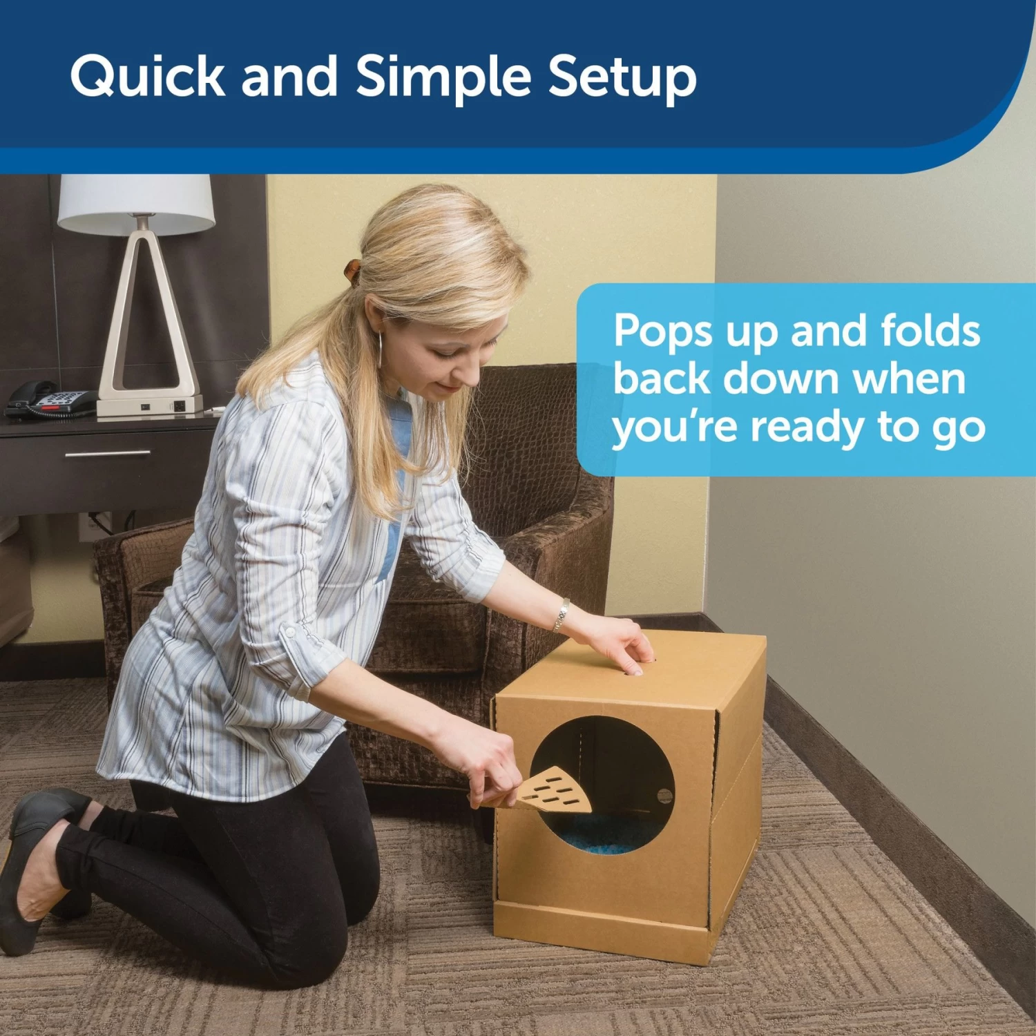 PetSafe Disposable Collapsible Litter Box With ScoopFree Crystal Litter 5 PetSafe Disposable Collapsible Litter Box With ScoopFree Crystal Litter - Image 3