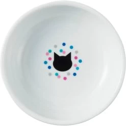 Necoichi Raised Cat Food Bowl, Colorful Dots -Cat Products Store 169388 PT2. AC SS1800 V1649341955