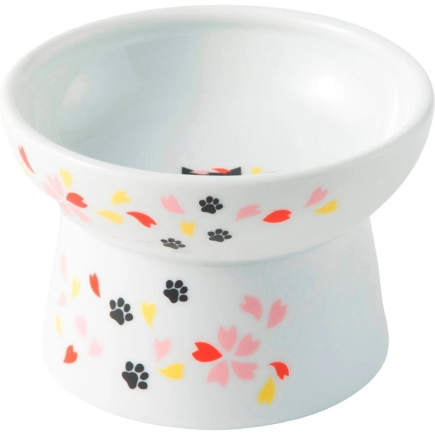 Necoichi Raised Cat Food Bowl, Sakura 3 Necoichi Raised Cat Food Bowl, Sakura