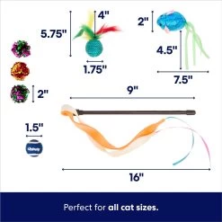 Frisco Plush, Teaser, Ball & Tunnel Variety Pack Cat Toy With Catnip -Cat Products Store 169688 PT2. AC SS1800 V1692190912