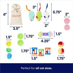 Frisco Plush, Teaser, Ball & Tunnel Variety Pack Cat Toy With Catnip -Cat Products Store 169688 PT3. AC SS1800 V1692190912