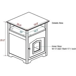 Arf Pets Designer Enclosed Cat Litter Box -Cat Products Store 173265 PT2. AC SS1800 V1617700009