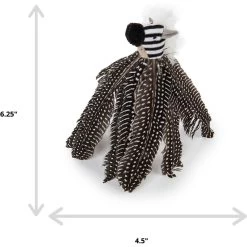 Petlinks HappyNip Safari Zippy Zebra Feathered Cat Toy With Catnip -Cat Products Store 173495 PT1. AC SS1800 V1594665952