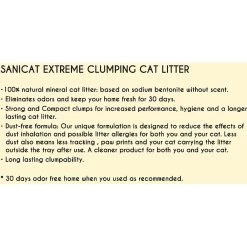 Sanicat Extreme Multi-Cat Floral Scent Clumping Clay Cat Litter, 21-lb Box -Cat Products Store 173868 PT1. AC SS1800 V1590499565