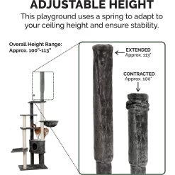 Tiger Tough Skyscraper Floor-to-Ceiling Faux Fur Cat Tree & Condo -Cat Products Store 176086 PT5. AC SS1800 V1618276607