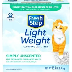 Fresh Step Lightweight Simply Unscented Clumping Clay Cat Litter 17 Fresh Step Lightweight Simply Unscented Clumping Clay Cat Litter -Cat Products Store 179542 PT6. AC SS1800 V1695149066
