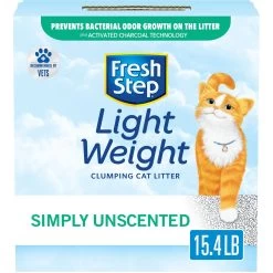 Fresh Step Lightweight Simply Unscented Clumping Clay Cat Litter 18 Fresh Step Lightweight Simply Unscented Clumping Clay Cat Litter -Cat Products Store 179542 PT7. AC SS1800 V1695138365