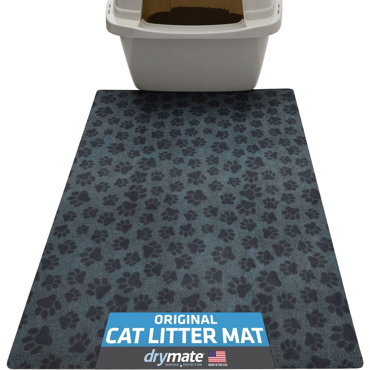 Drymate Protective & Decorative Cat Litter Mat, Paw Dots, Large, 20-in X 28-in 3 Drymate Protective & Decorative Cat Litter Mat, Paw Dots, Large, 20-in X 28-in