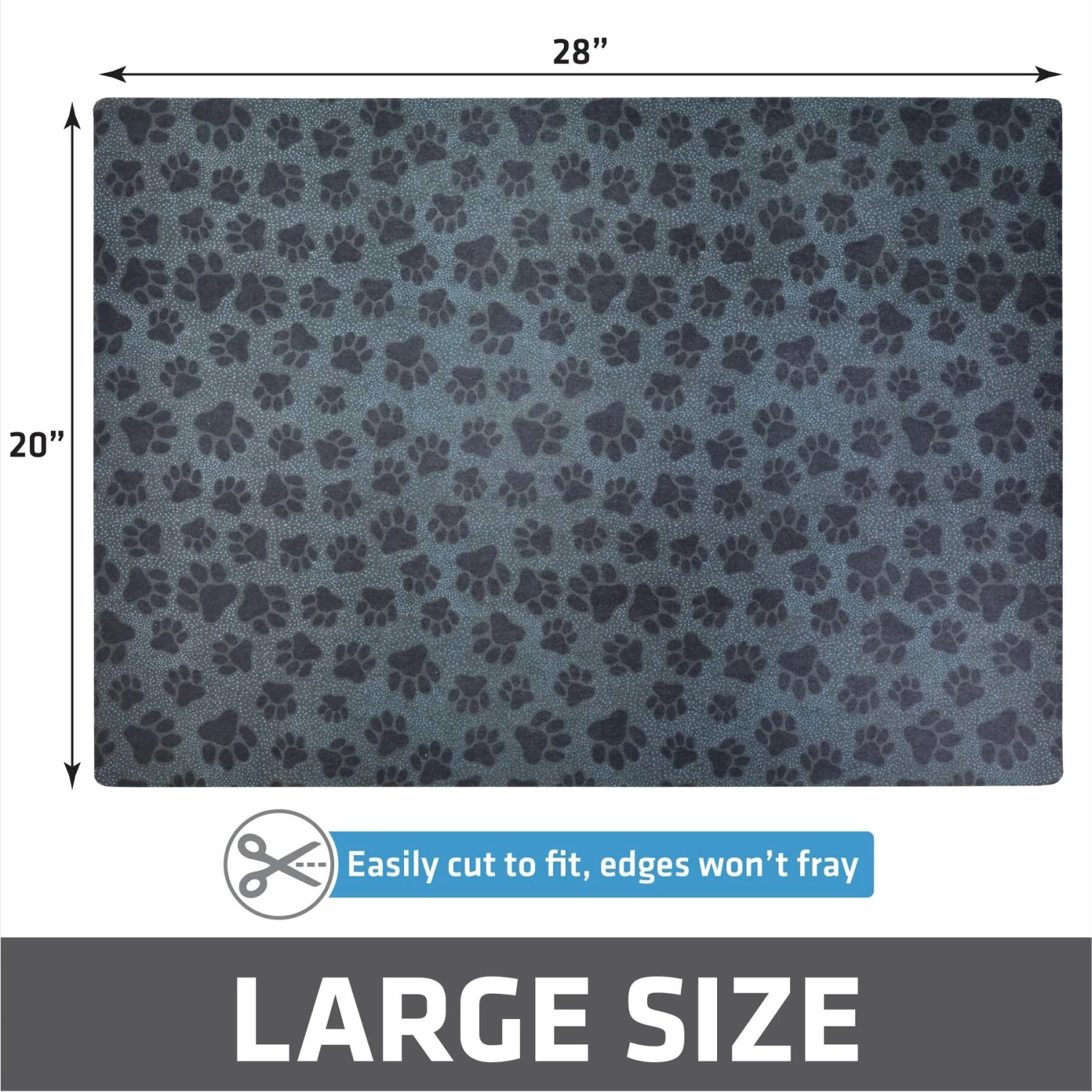 Drymate Protective & Decorative Cat Litter Mat, Paw Dots, Large, 20-in X 28-in 7 Drymate Protective & Decorative Cat Litter Mat, Paw Dots, Large, 20-in X 28-in - Image 5