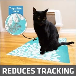 Drymate Protecitve & Decorative Cat Litter Mat, Rejuvenation Blue, Large, 20-in X 28-in -Cat Products Store 181544 PT2. AC SS1800 V1690996621