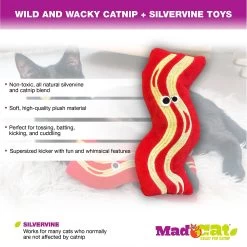 Mad Cat Big Bacon Kicker Catnip & Silvervine Cat Toy -Cat Products Store 181830 PT2. AC SS1800 V1563553981