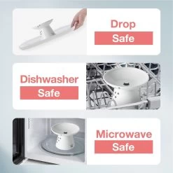 Necoichi Extra Wide Ceramic Elevated Cat Food Bowl, 2-cup -Cat Products Store 183502 PT4. AC SS1800 V1698866818