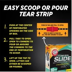 Arm & Hammer Litter SLIDE Easy Clean-Up Clumping Cat Litter Non-Stop Odor Control With 10 Days Of Odor Control -Cat Products Store 184408 PT2. AC SS1800 V1663797261