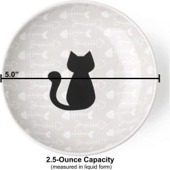 PetRageous Designs Fishbone Kitty Ceramic Cat Dish -Cat Products Store 186097 PT1. AC SS1800 V1598624475