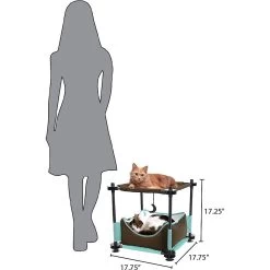 Kitty City Claw Sleeper 17.25-in Faux Fleece Cat Tree -Cat Products Store 190256 PT2. AC SS1800 V1564625217