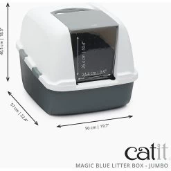 Catit Magic Blue Cat Litter Box -Cat Products Store 191588 PT1. AC SS1800 V1628094083
