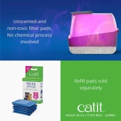 Catit Magic Blue Cat Litter Box -Cat Products Store 191588 PT5. AC SS1800 V1628094083
