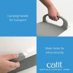 Catit Magic Blue Cat Litter Box -Cat Products Store 191588 PT6. AC SS1800 V1628094087