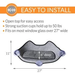 K&H Pet Products EZ Mount Cat Window Perch -Cat Products Store 199121 PT1. AC SS1800 V1695743594
