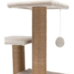 TRIXIE Valencia 28-in Plush Cat Tree & Scratching Post With Condo & Cat Toy -Cat Products Store 204179 PT7. AC SS1800 V1570558957