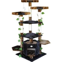Go Pet Club 67-in Forest With Leaves Cat Tree, Blue/ Brown -Cat Products Store 217121 pt2. AC SS1800 V1579195990